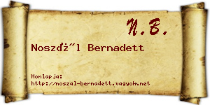 Noszál Bernadett névjegykártya